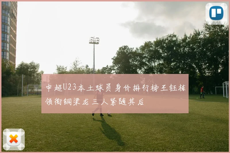 中超U23本土球员身价排行榜王钰栋领衔铜梁龙三人紧随其后